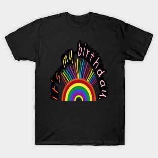 its my birthday sign my backside please funny birthday T-Shirt